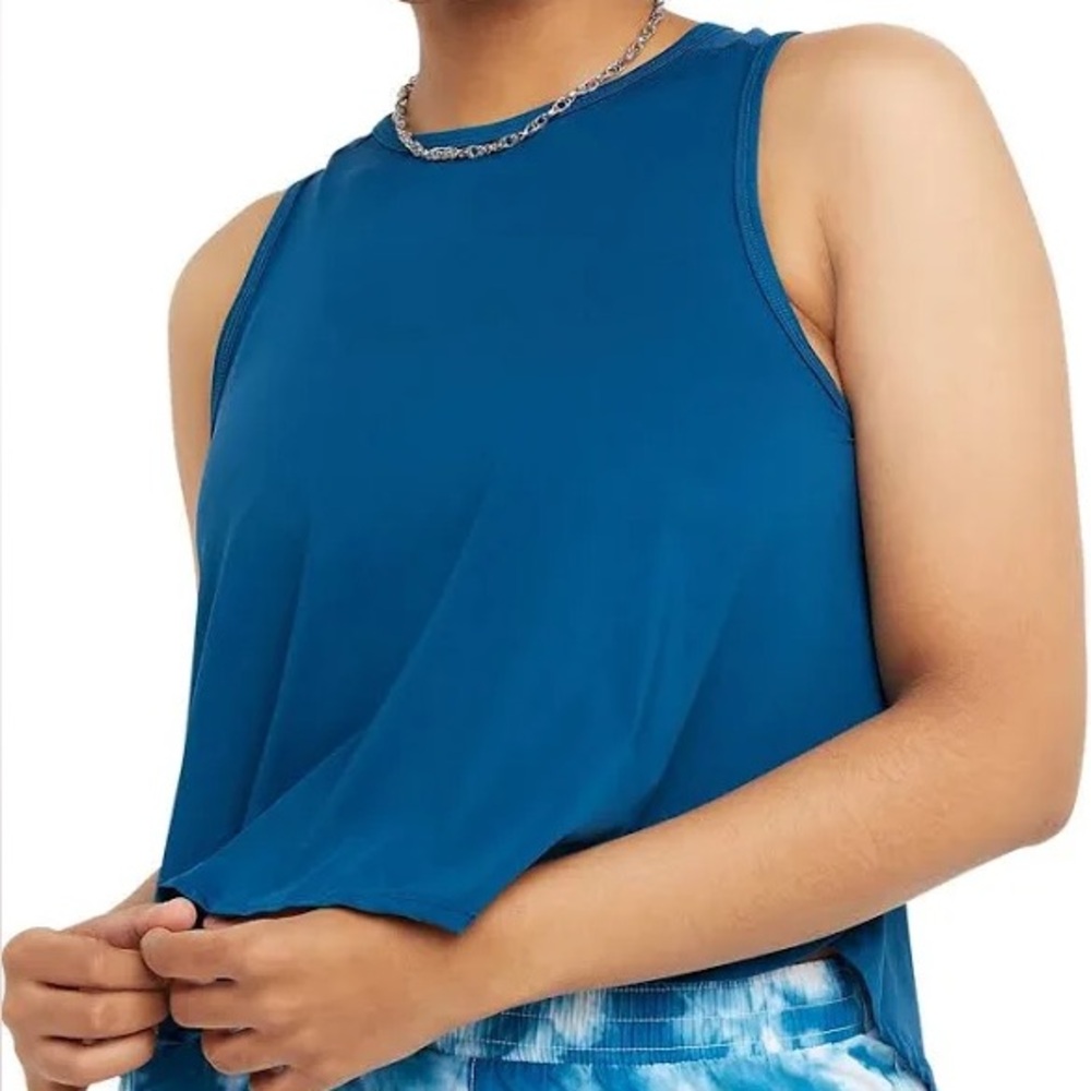 Champion Blue Boxy Muscle Tank Top